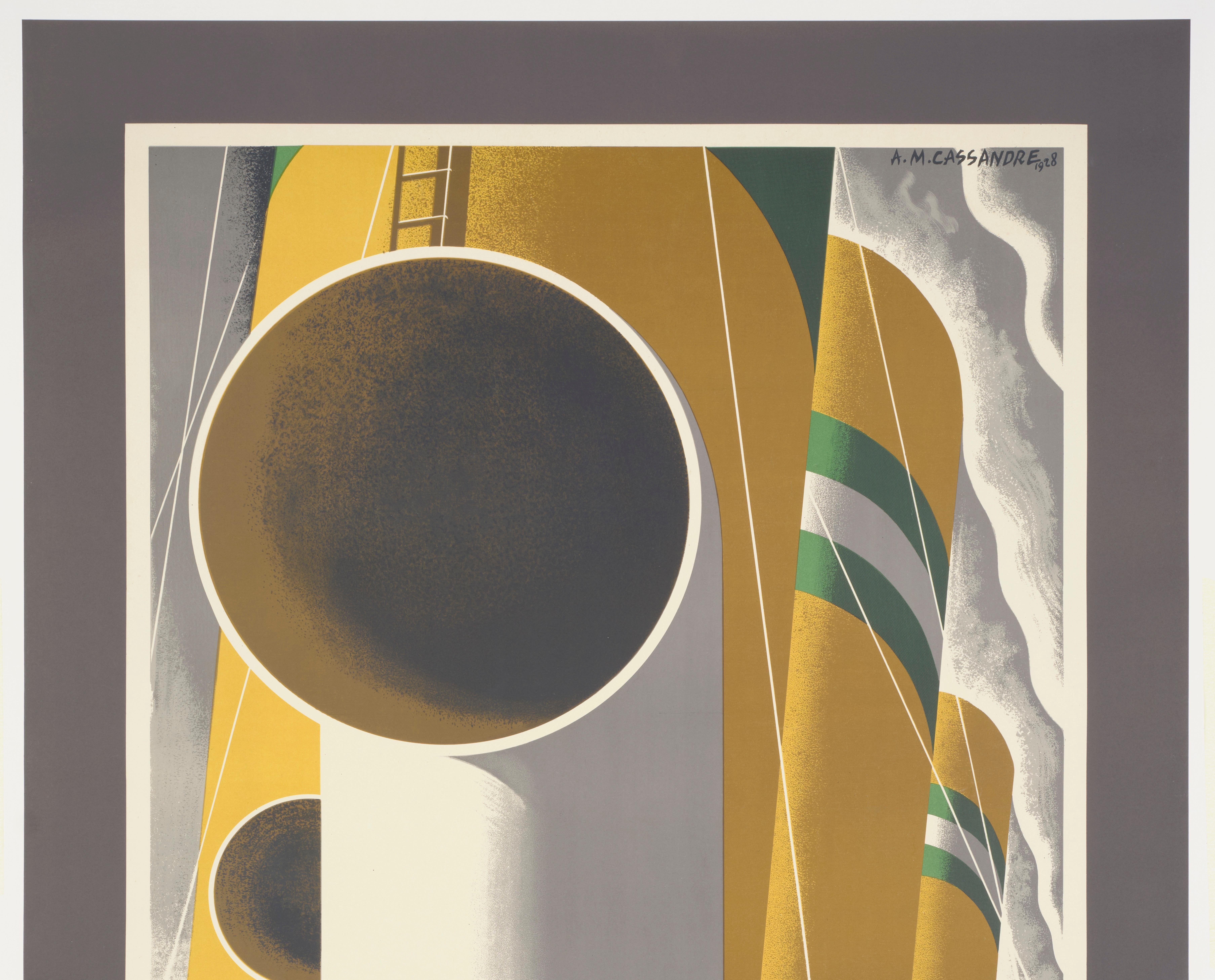 Francese Cassandre, Poster originale Art Deco, Statendam, Holland America Line, Liner 1928 in vendita