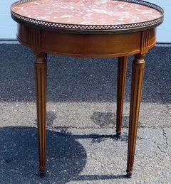 Cassard Romano Louis XVI Style Marble-Top Bouillotte Table