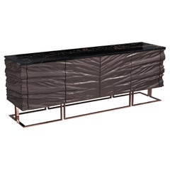 Casse Premium Contemporary Sideboard in Leather and Marble by Mansi London