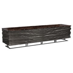 Casse Premium Petit Modern Tv Cabinet in Leather and Marble by Mansi London Casse Premium Petit Modern Tv Cabinet in Leather and Marble by Mansi London