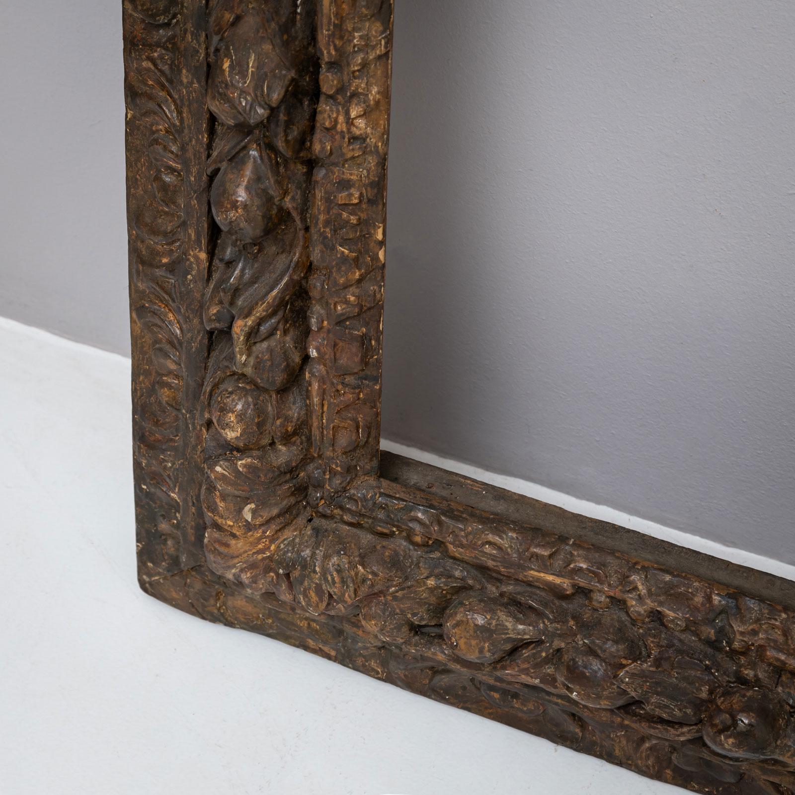 Cassetta Frame with Fruit and Leaf Decorations, Italy, 1st Half 17th Century For Sale 1