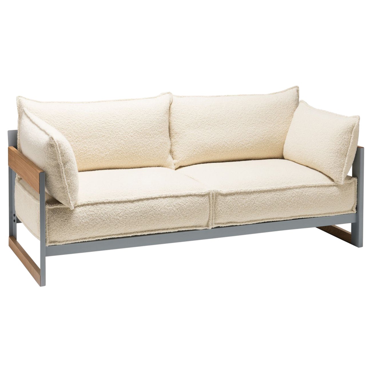 Cassette L2070 Sofa Grey Oiled Oak CAT1 By Established & Sons