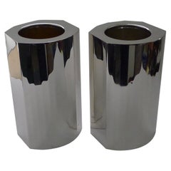 Cassetti, Florencia, Pareja de neveras térmicas modernistas para vino bañadas en plata