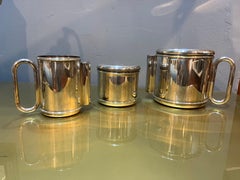 Drawers tea set from the 70s in silver plated, hand-crafted