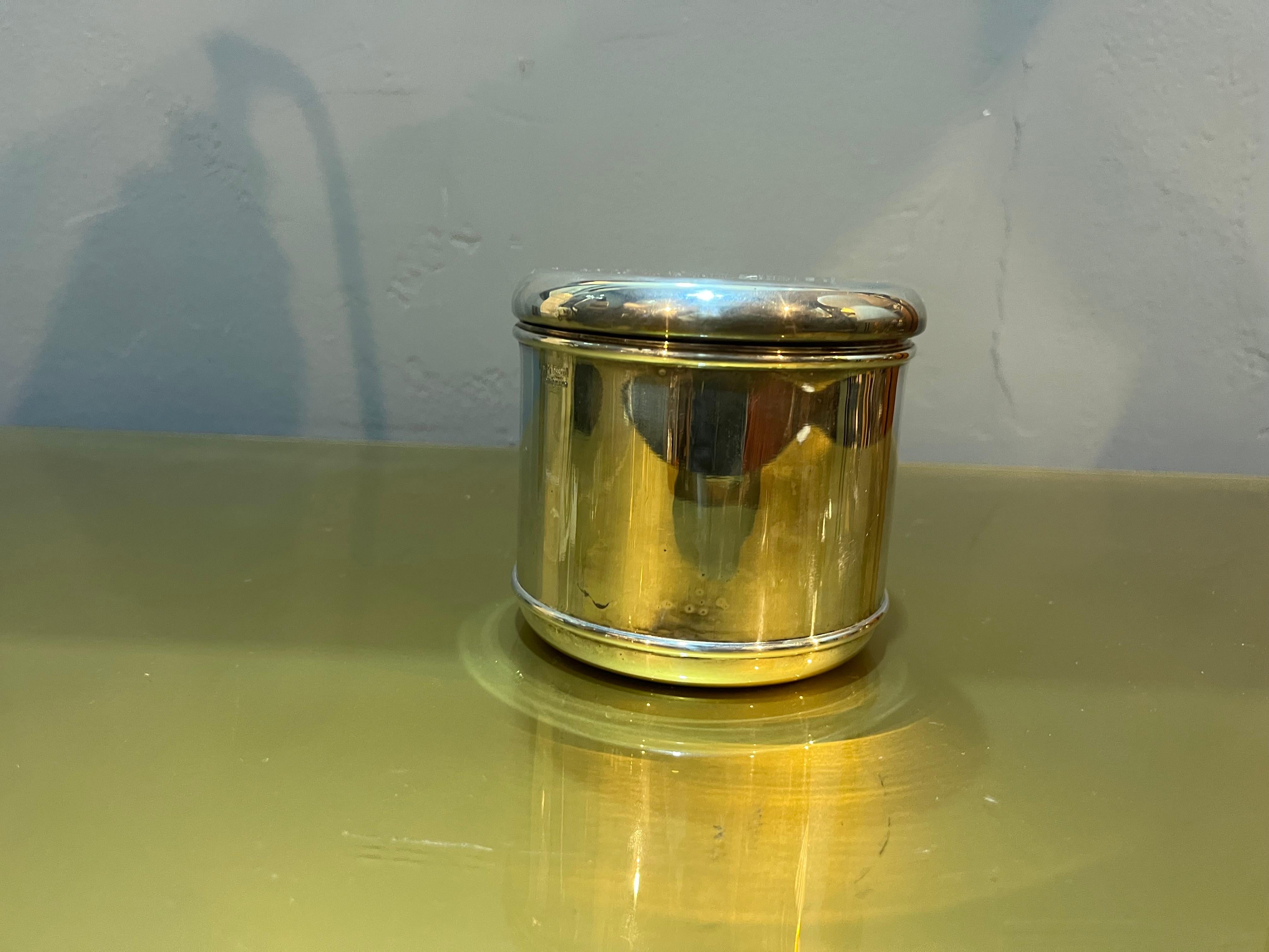 Plaqué argent Service à thé Cassetti des années 70 en métal argenté, fait à la main en vente