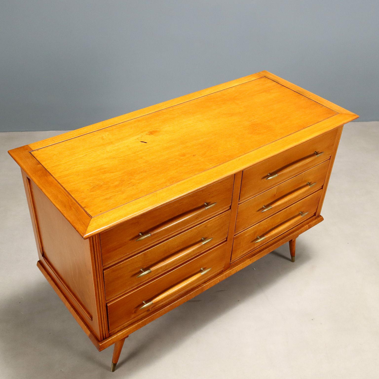 Mid-Century Modern Commode à six tiroirs 1960 en vente