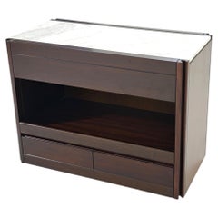 Cómoda de Angelo Mangiarotti para Molteni 4D, en madera y mármol, estilo Mid-Century de los años 60