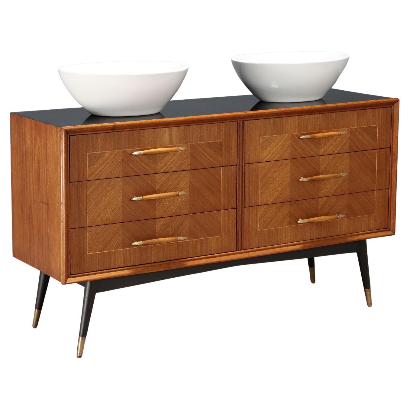 Cassette des années 60 avec double lavabo en vente