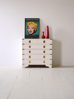 White 6-drawer chest of drawers