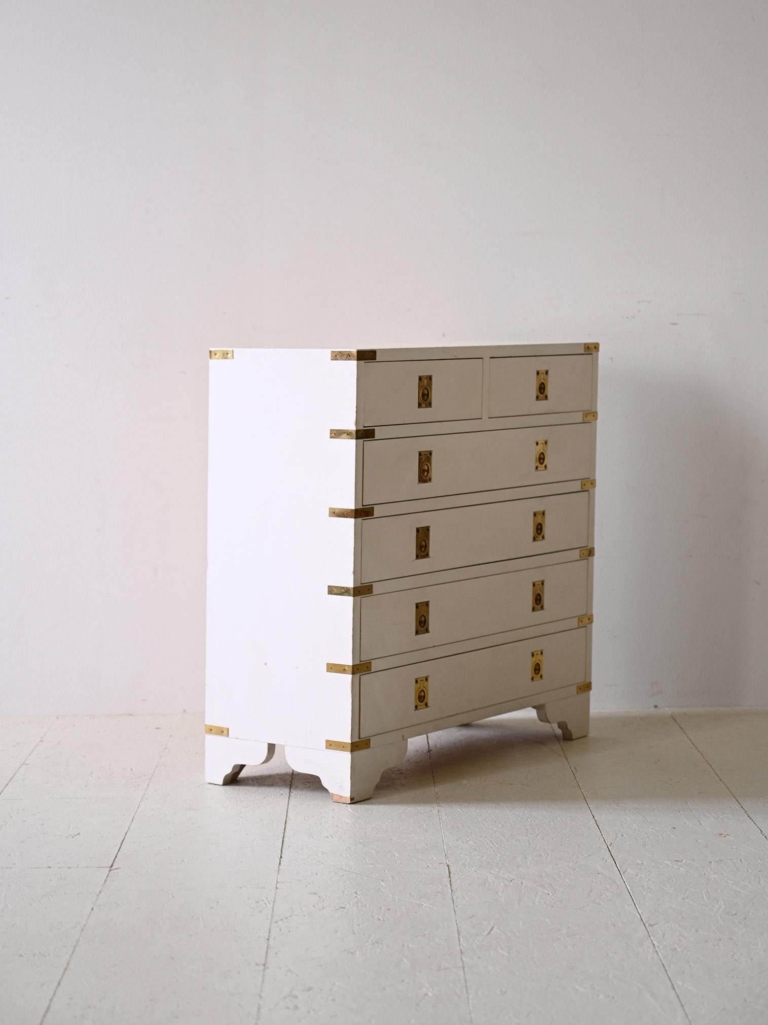 Scandinavian White 6-drawer chest of drawers For Sale