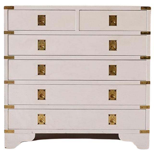 White 6-drawer chest of drawers For Sale