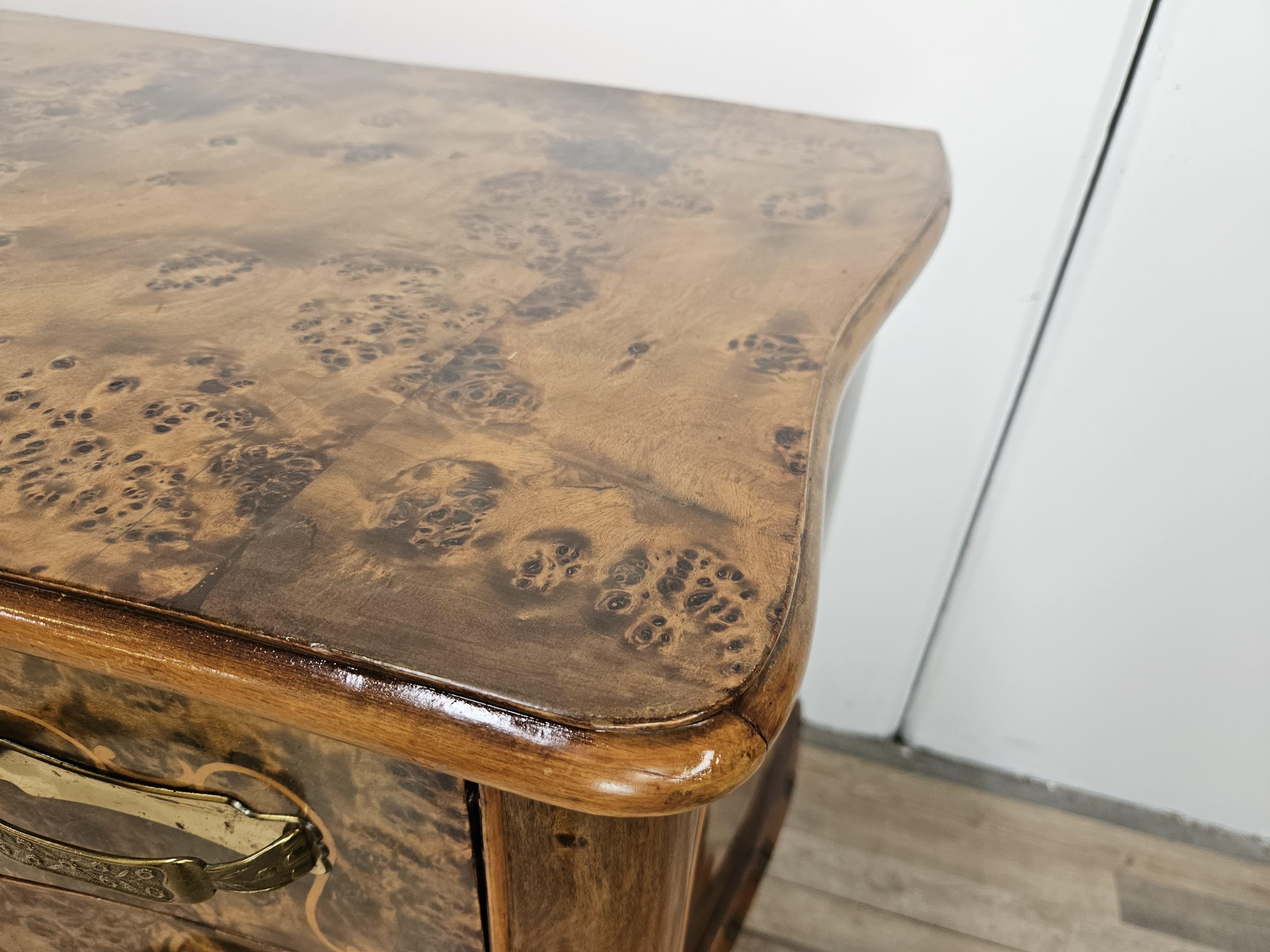 Commode Chippendale des années 1950 à six tiroirs et porte en miroir Bon état - En vente à Premariacco, IT