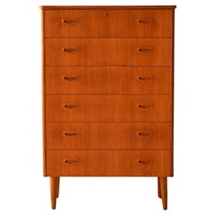 Chest of drawers with 6 teak drawers