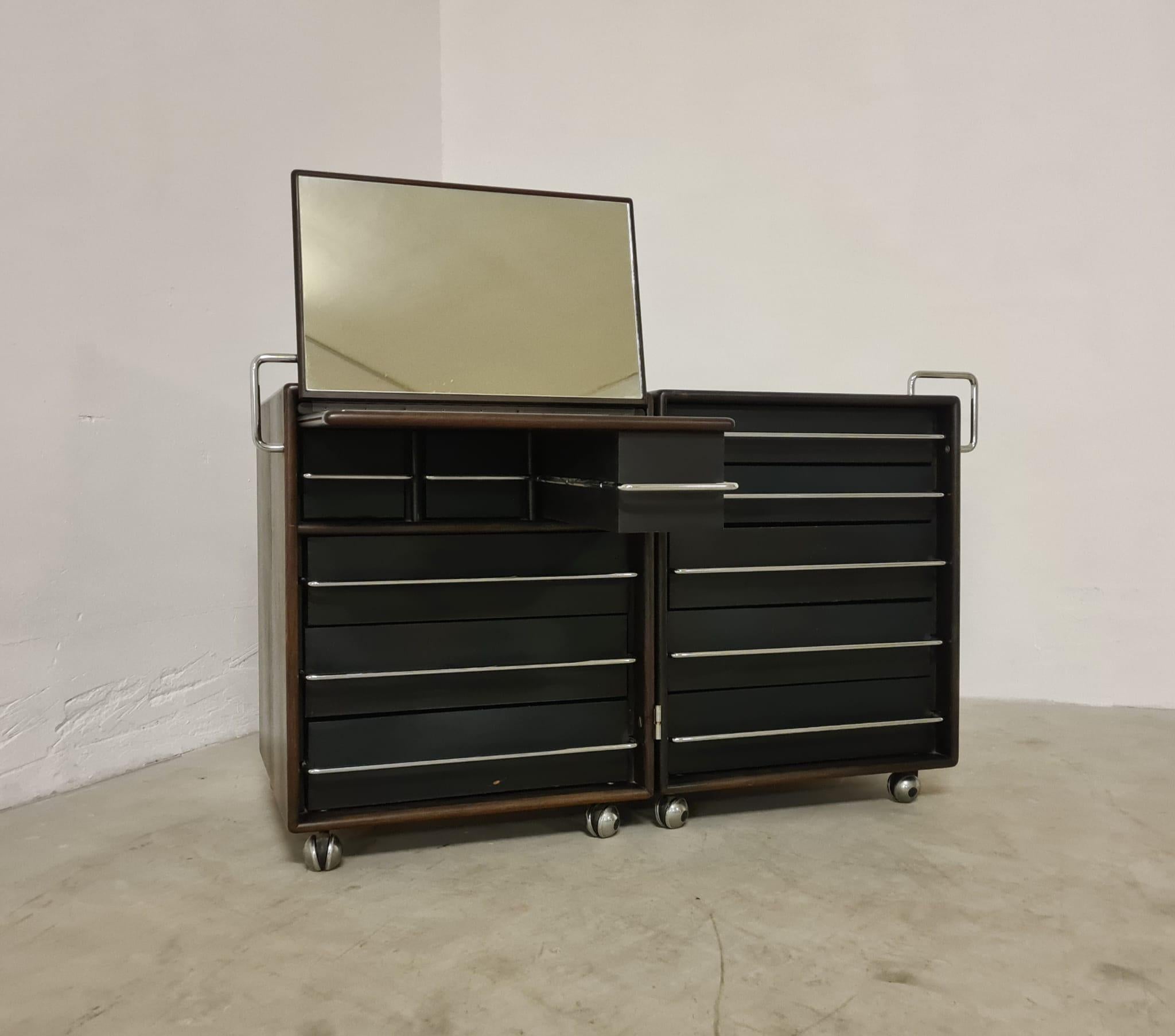 Cassettiera con specchio di Fabio Lenci per Bernini in vendita 4