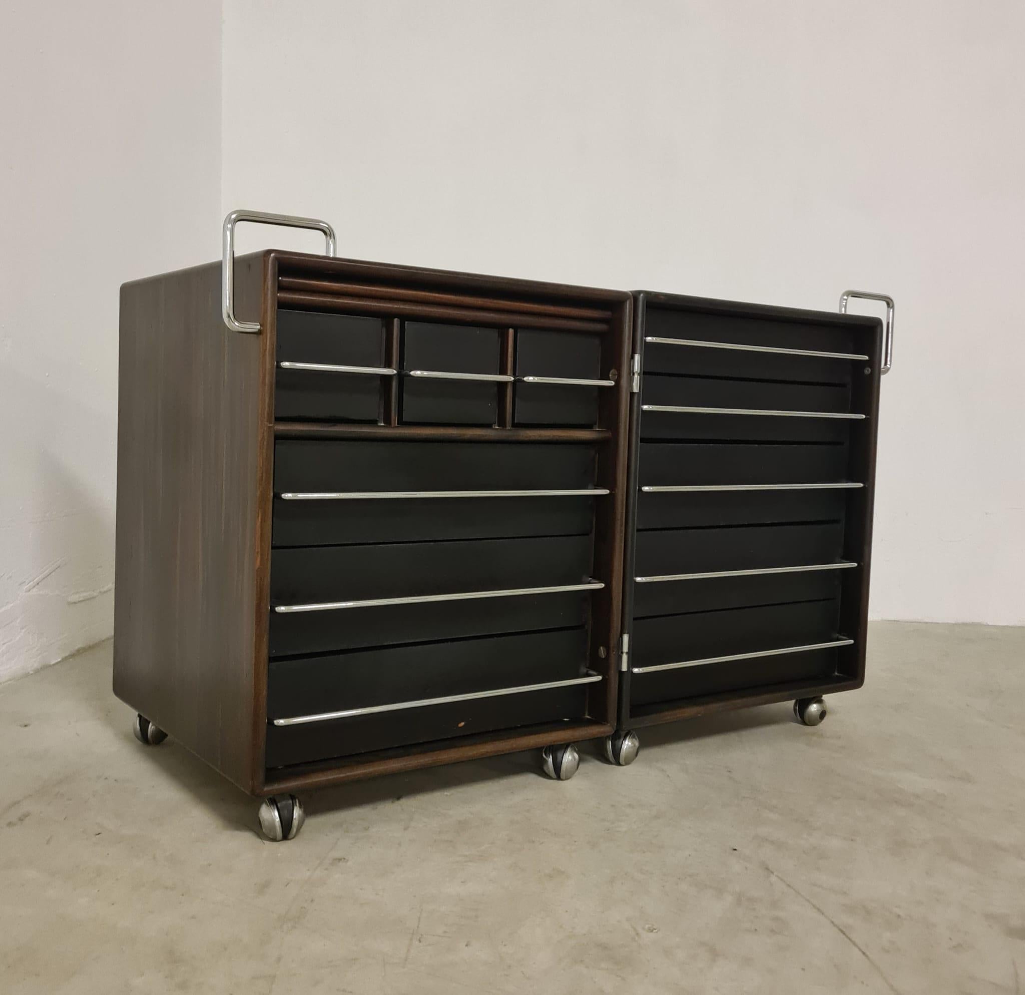 Cassettiera con specchio di Fabio Lenci per Bernini in vendita 1