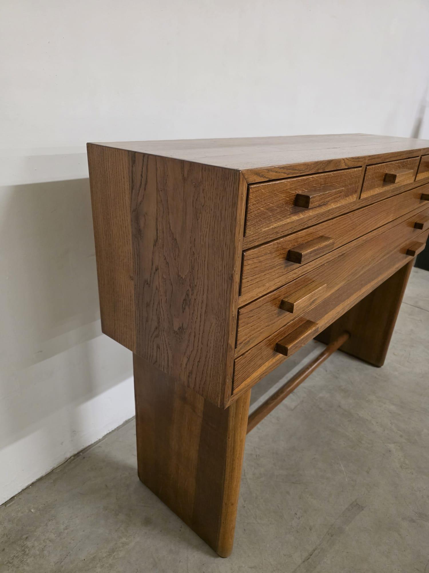Commode d'horloger en chêne des années 1950, fabrication italienne en vente 8