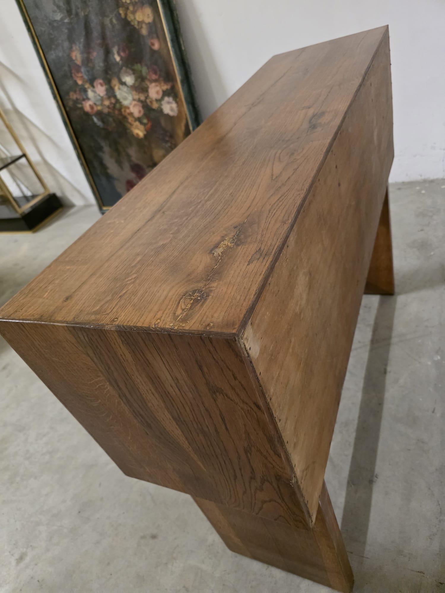 Commode d'horloger en chêne des années 1950, fabrication italienne en vente 2