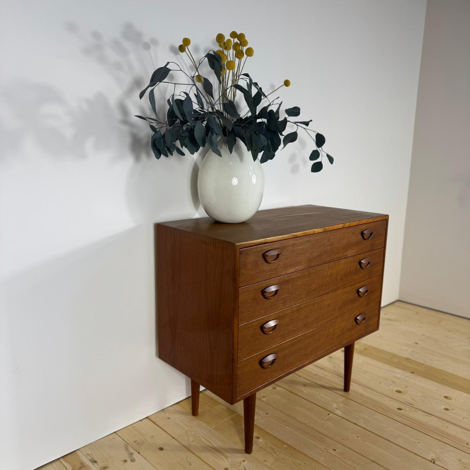 Mid-Century moderno Cassettiera danese in teak - Kai Kristiansen, anni '60 in vendita