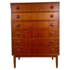 Dänische Kommode aus Teakholz im skandinavisch-modernen Stil, 1960er Jahre