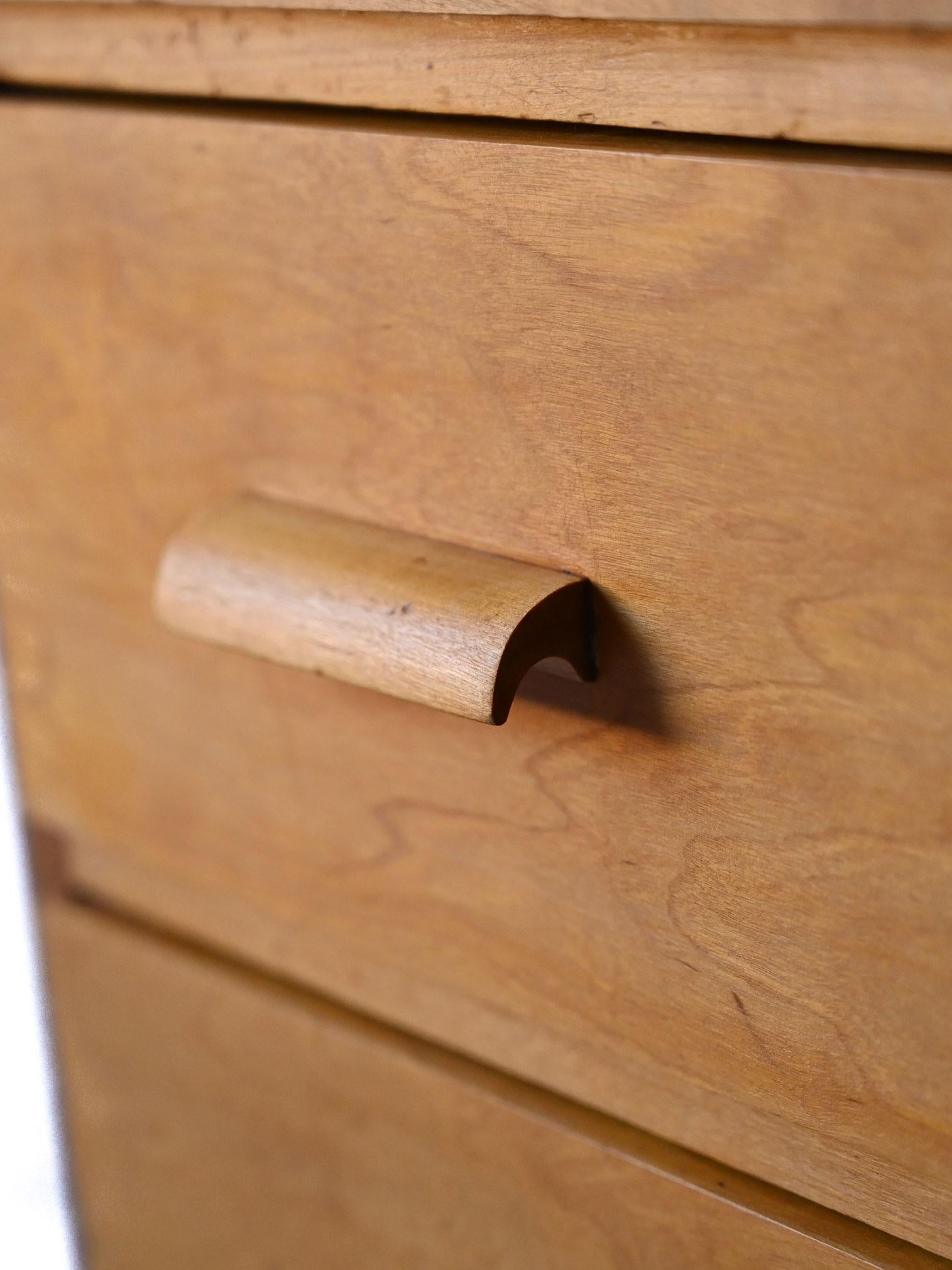 Birch Swedish modernist chest of drawers For Sale