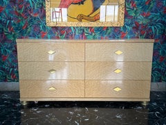 Kommode aus Ahorn und Messing Italien 1970 Tommaso Barbi Design