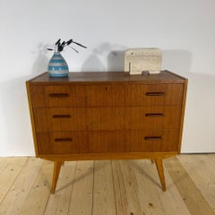 Teak Chest of Drawers with Three Drawers - Danish Mid-Century Design