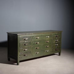 20th Century Italy Lacquered Industrial Chest of Drawers