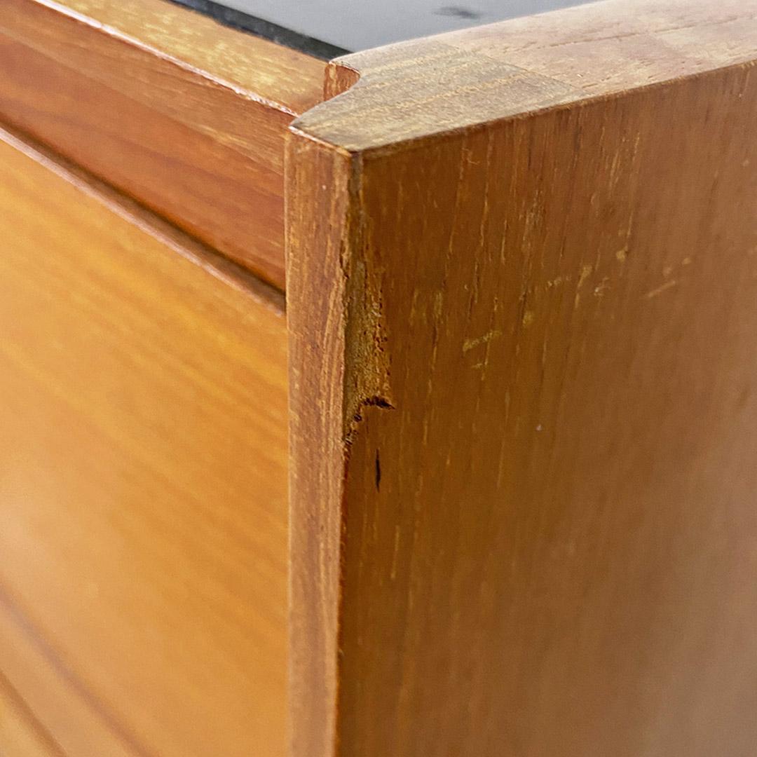 Italian chest of drawers, wood, glass and brass details, Vittorio Dassi, 1950s For Sale 7