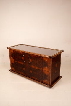 Alberto Smania Marango Chest of Drawers in Burl Wood and Bamboo Studio Smania
