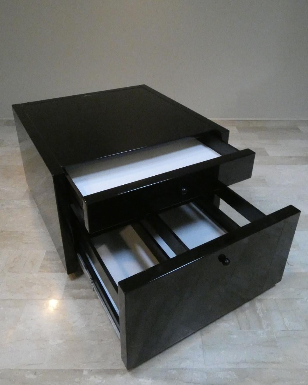 Wood Cassettiera/Mobile Bar linea Saratoga, Massimo e Lella Vingelli per Poltronova For Sale