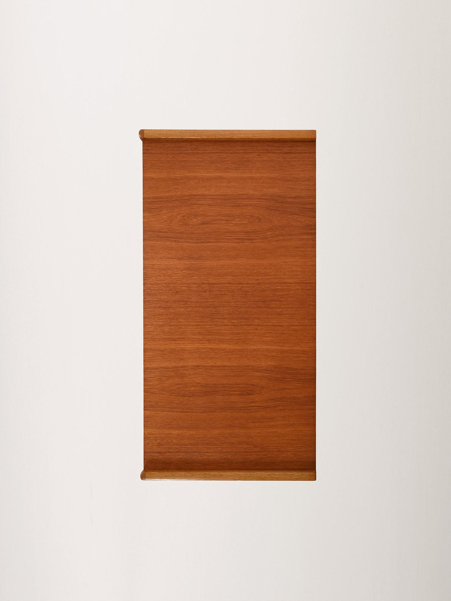 Oak Cassettiera scandinava ’50-60 in teak e rovere For Sale