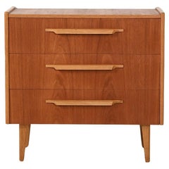 Cassettiera scandinava ’50-60 in teak e rovere