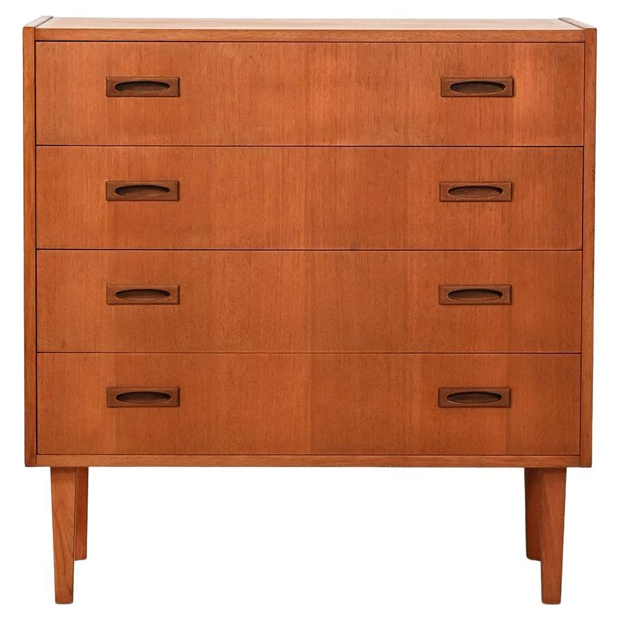 Scandinavian 1960s teak chest of drawers For Sale