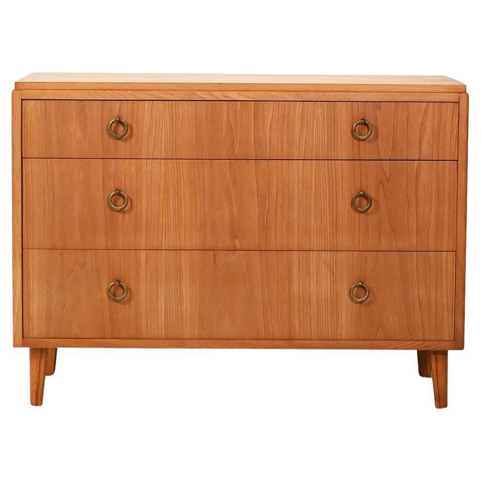 Scandinavian Deco chest of drawers 1930s-40s in elm