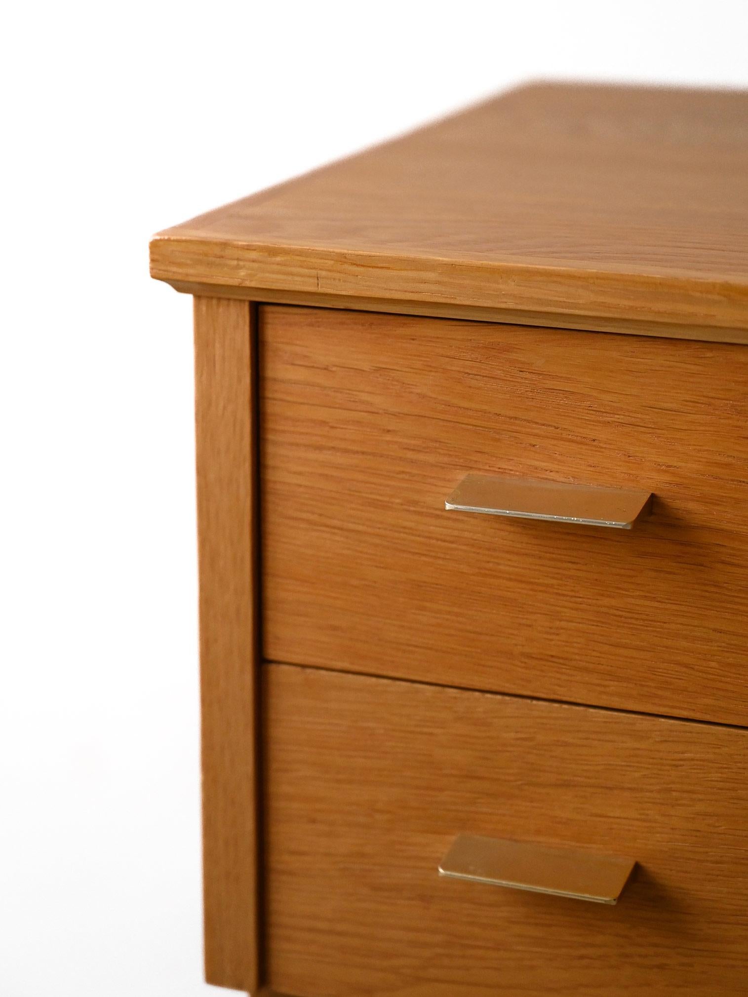 Wood Scandinavian oak chest of drawers For Sale
