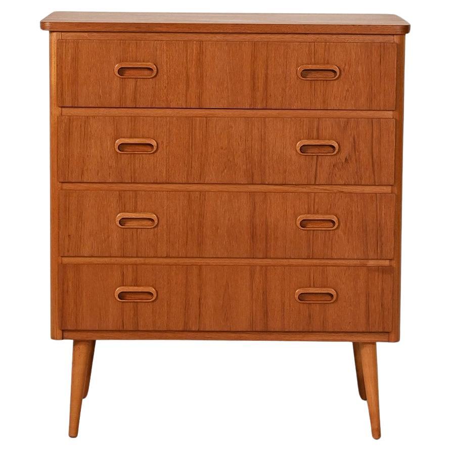 Cassettiera scandinava in teak, anni 50/60