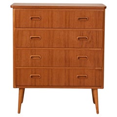 Cassettiera scandinava in teak, anni 50/60