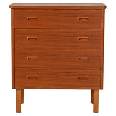 Cassettiera scandinava in teak anni '60