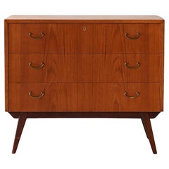 Vintage Scandinavian teak and mahogany chest of drawers