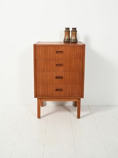Scandinavian rationalist mahogany chest of drawers