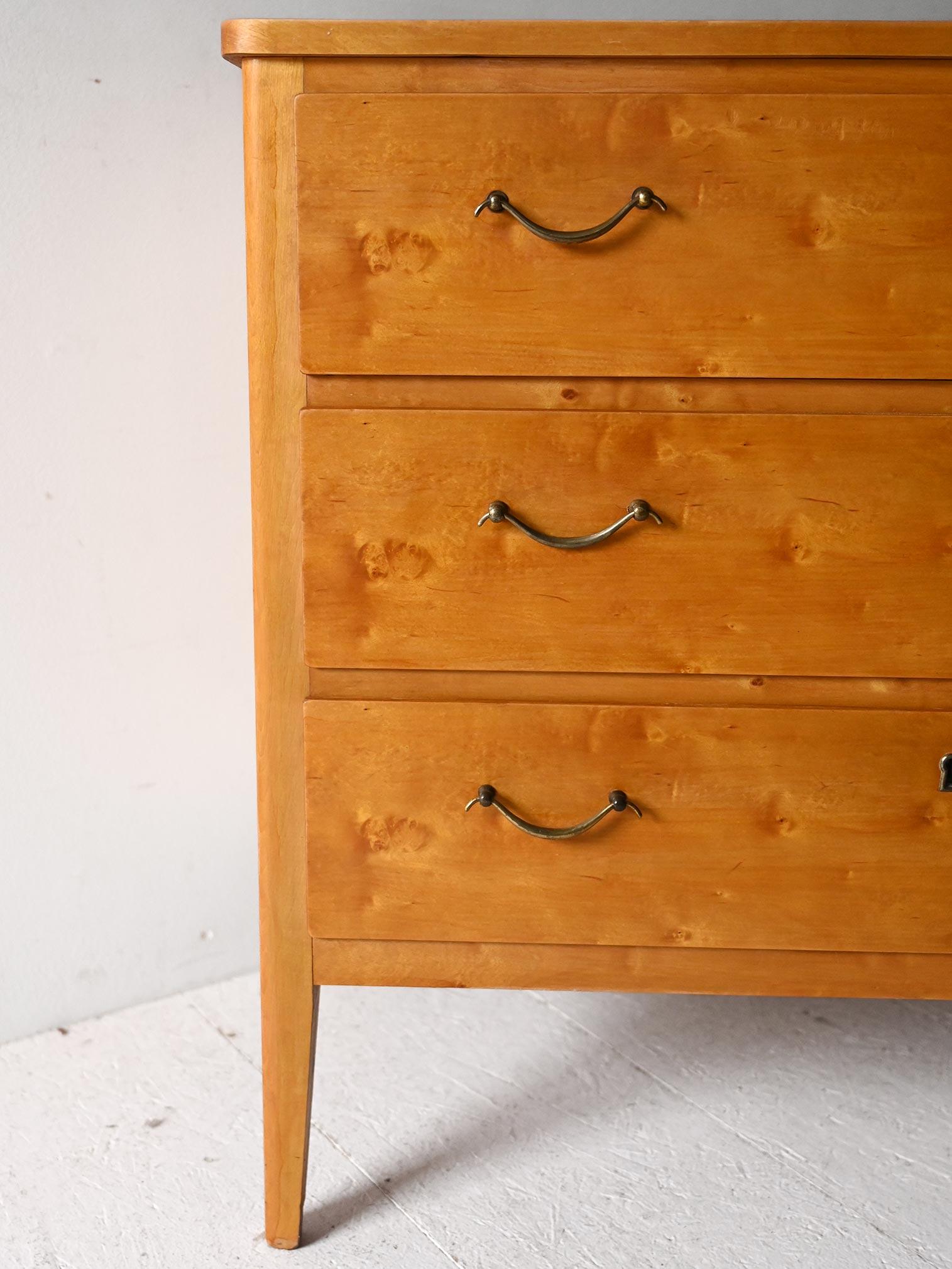 Scandinavian Commode scandinave vintage en racine de bouleau en vente