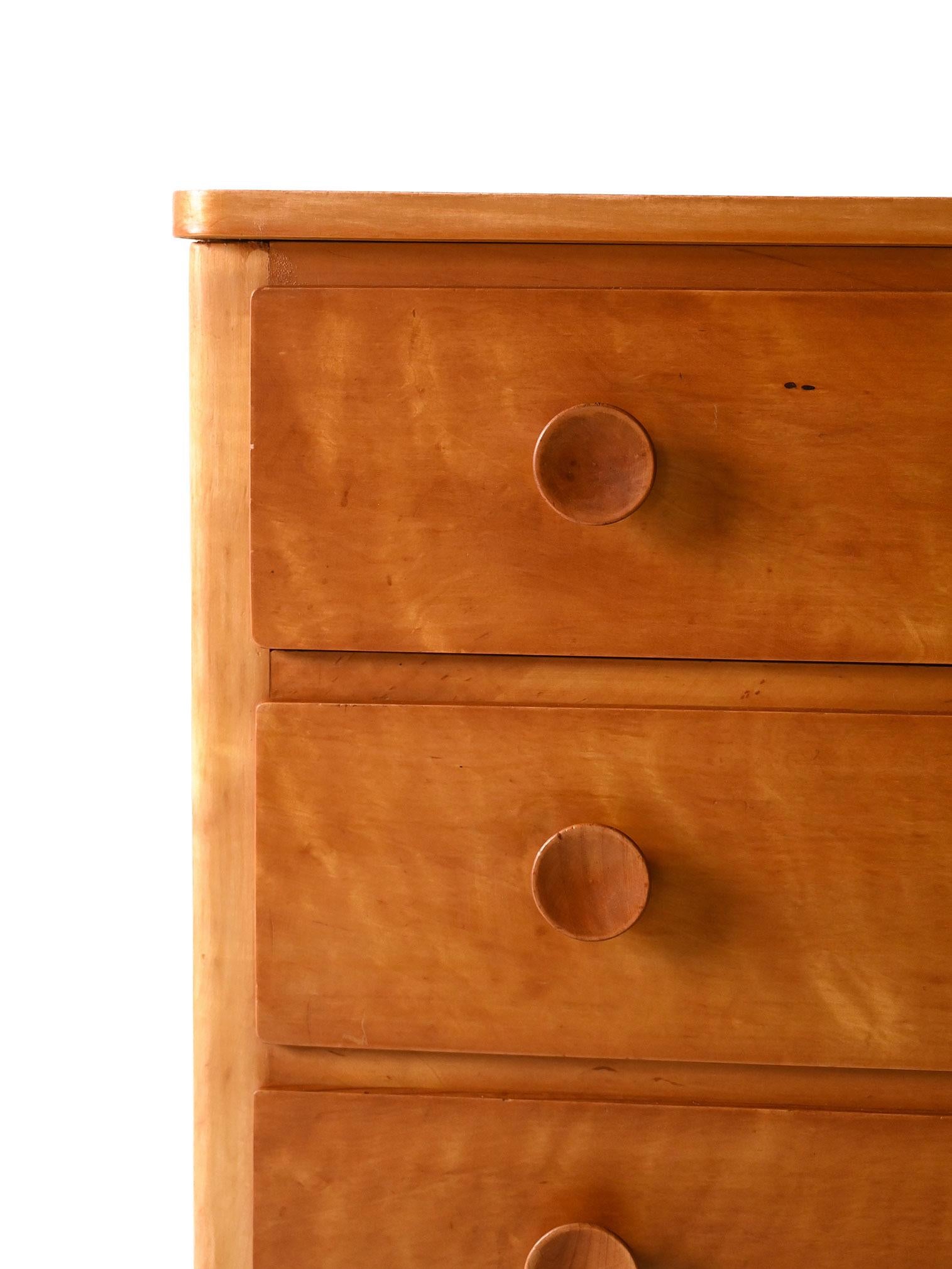 Mid-20th Century Cassettiera scandinava vintage in rovere anni ’50 in vendita