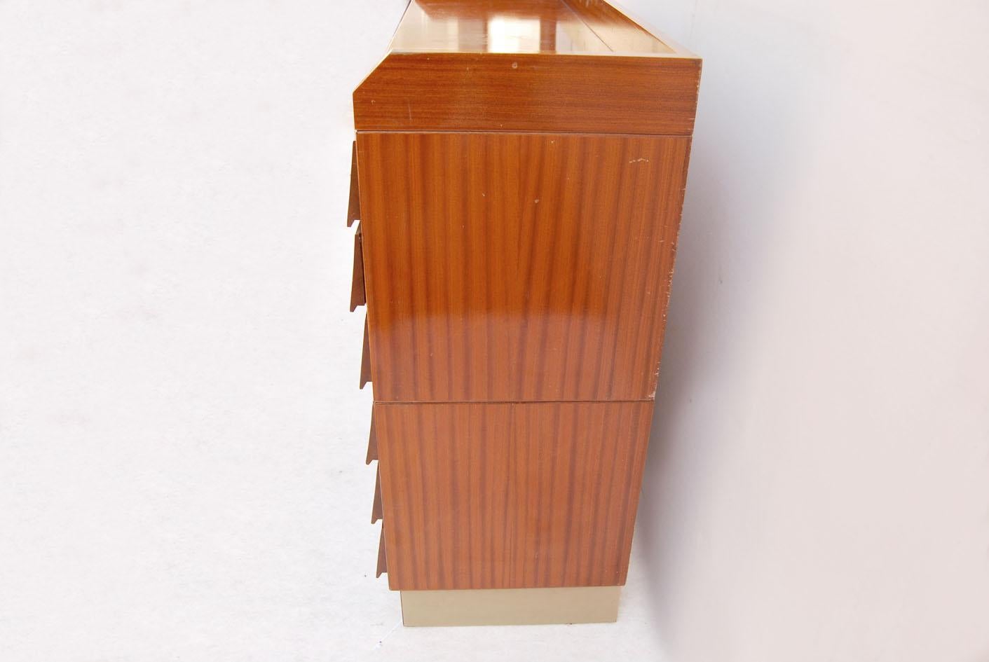 Mid-Century moderno Cassettiera schedario vintage Schirolli nello stile di Gio Ponti in vendita
