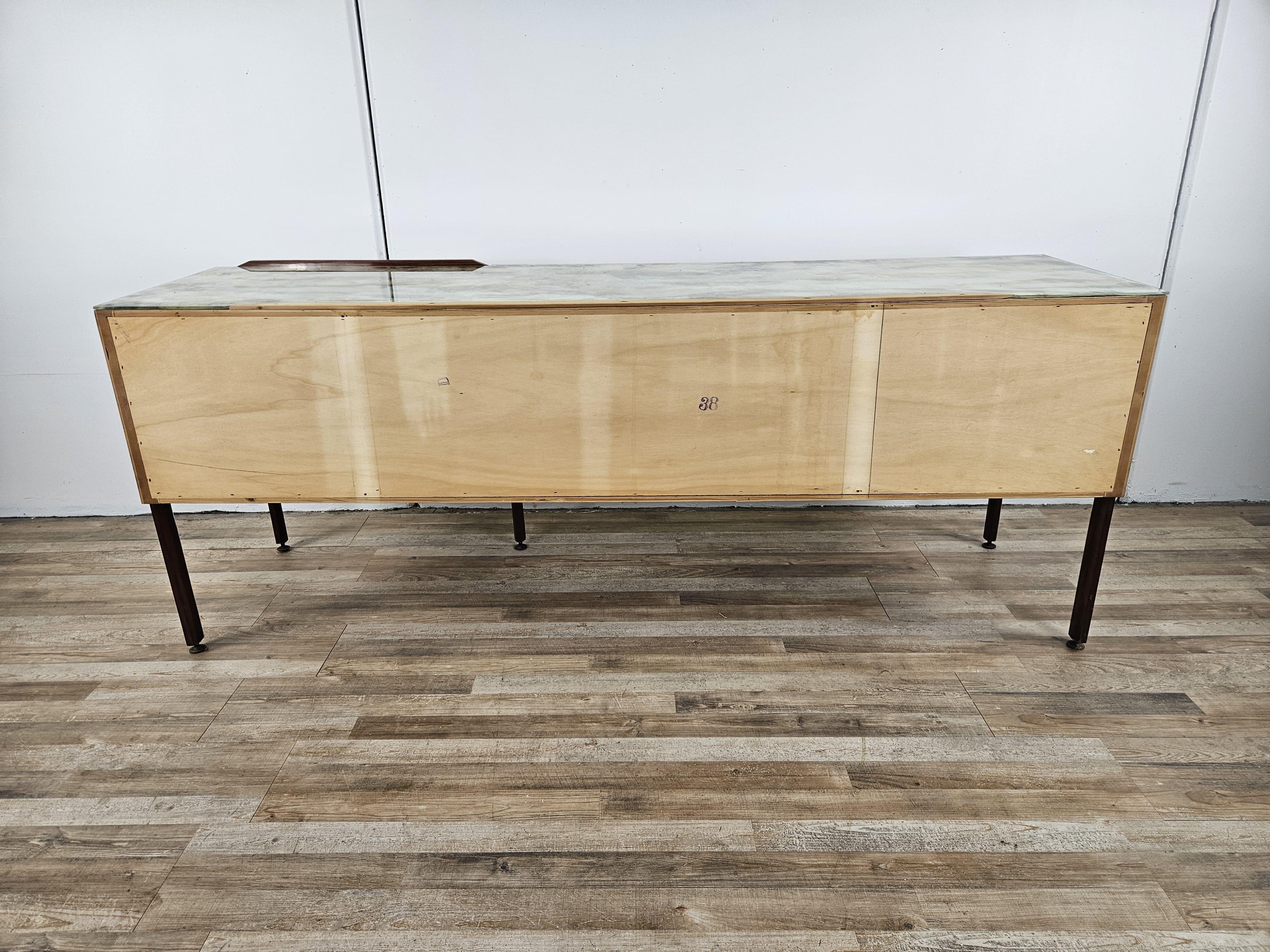 Vintage 1960s teak wood chest of drawers with large mirror For Sale 12