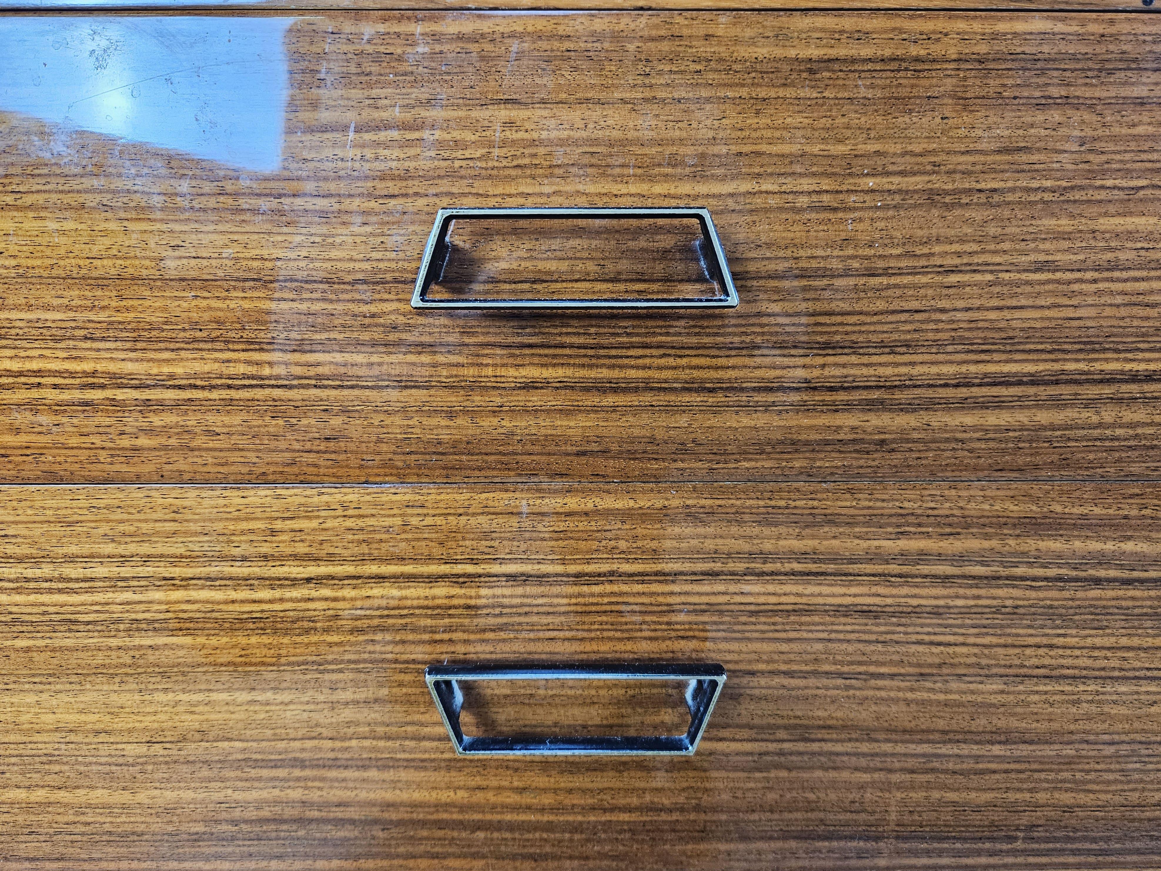 Vintage 1960s teak wood chest of drawers with large mirror For Sale 1