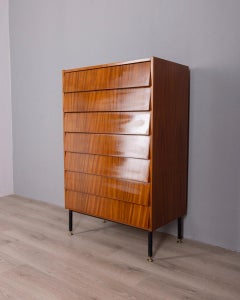 1960s vintage chest of drawers in Teak wood Italian design