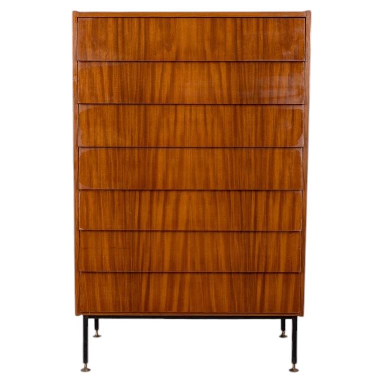 1960s vintage chest of drawers in Teak wood Italian design