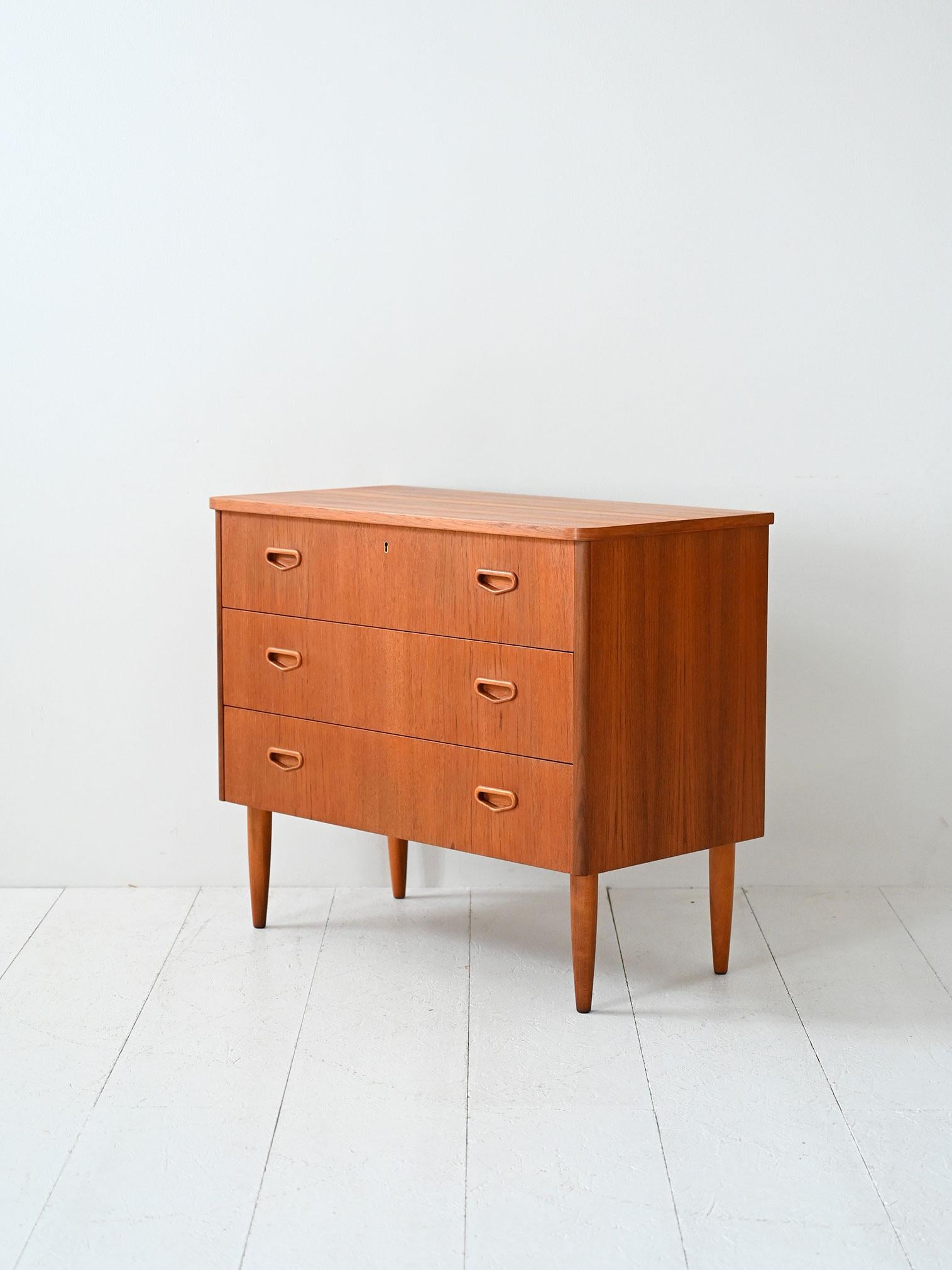 Scandinavian Cassettiera vintage scandinava in teak anni ’50/’60 For Sale
