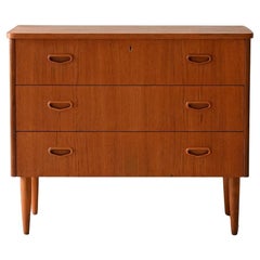 Cassettiera vintage scandinava in teak anni ’50/’60