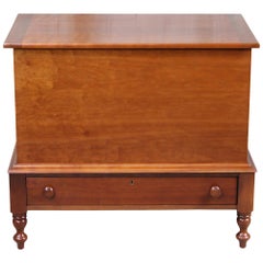 Cassidy Furniture Cherry Early American Sugar Mule Chest Farmhouse Blanket Trunk